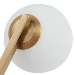 Lucande aplique de pared Bidolo, color latón, cristal, 12 cm, IP44