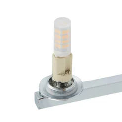 Lucande aplique de pared Bidolo, color cromo, cristal, Ø 12 cm, IP44