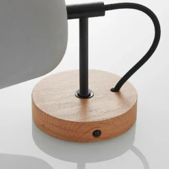 Lucande Aplique de pared Kalinda, juego de 2, gris, hormigón, E14