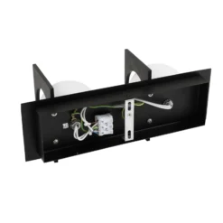 Lucande aplique de pared Kulka, 2 luces, negro, cristal, G9