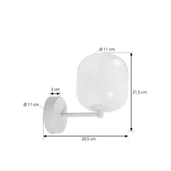 Lucande Aplique de pared LED Avelina, blanco