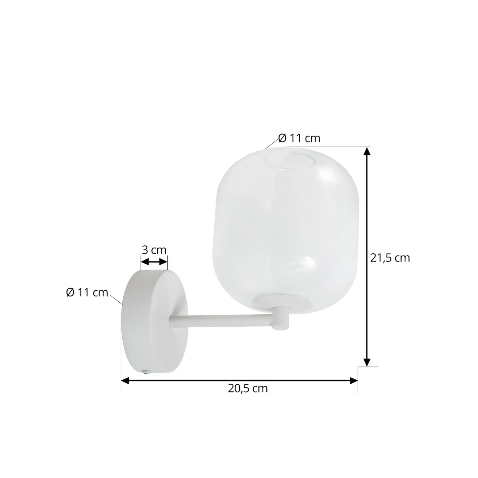 Lucande Aplique de pared LED Avelina, blanco