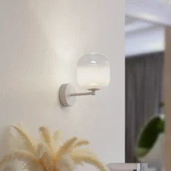 Lucande Aplique de pared LED Avelina, blanco