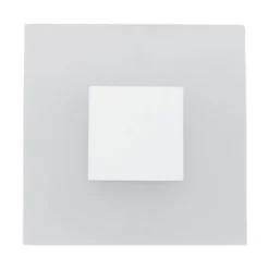 Lucande Aplique de pared LED Berlind, 26 cm, blanco, cristal, metal