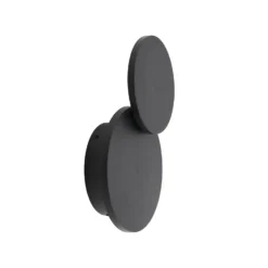 Lucande Aplique de pared LED Elrik, negro, 20 cm de altura, metal