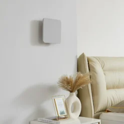 Lucande Aplique de pared LED Elrik, blanco, 22 cm de altura, metal