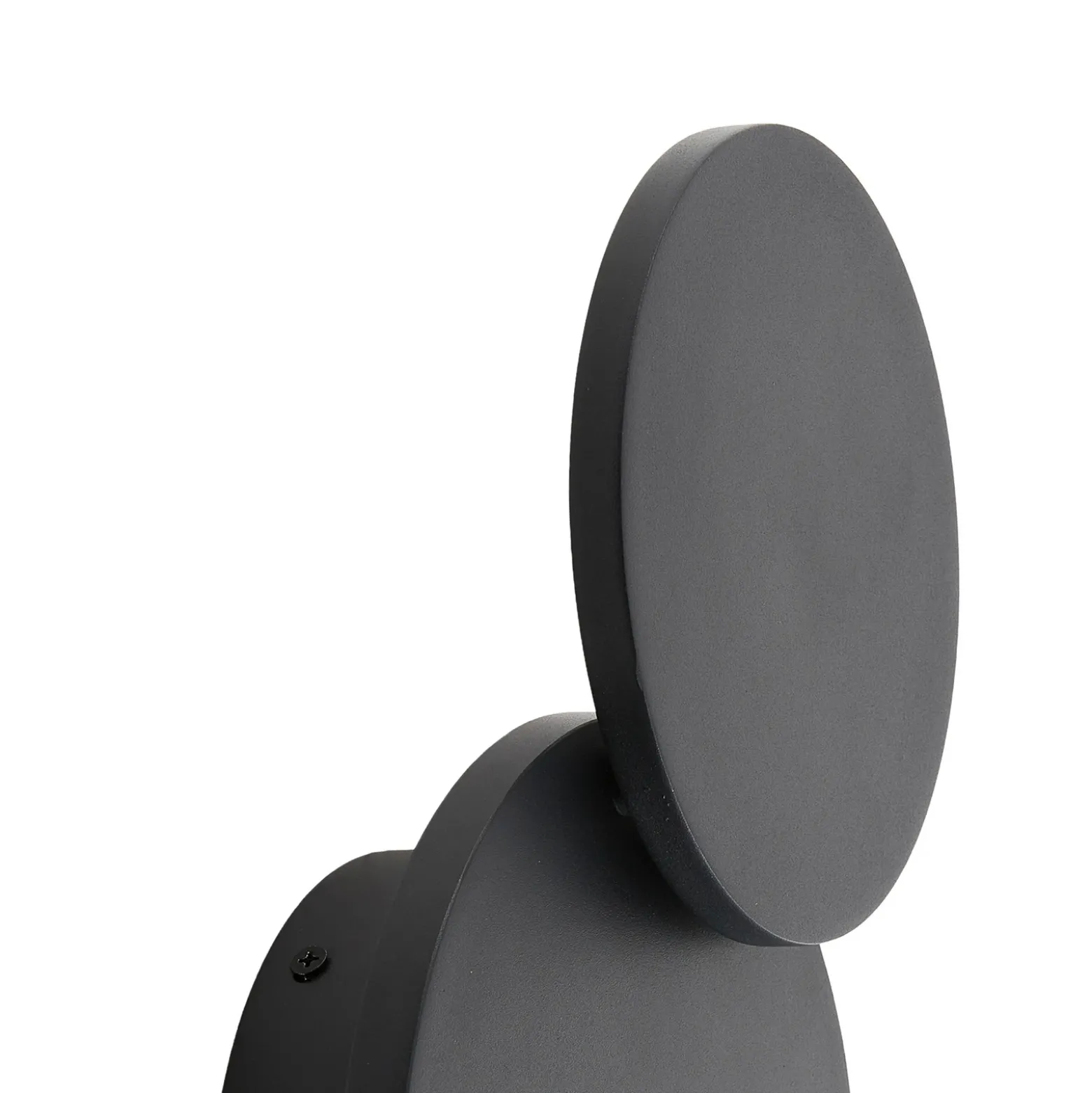 Lucande Aplique de pared LED Elrik, negro, 20 cm de altura, metal