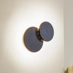 Lucande Aplique de pared LED Elrik, negro, 20 cm de altura, metal
