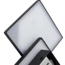 Lucande Aplique de pared LED Elrik, negro, 27 cm de altura, metal