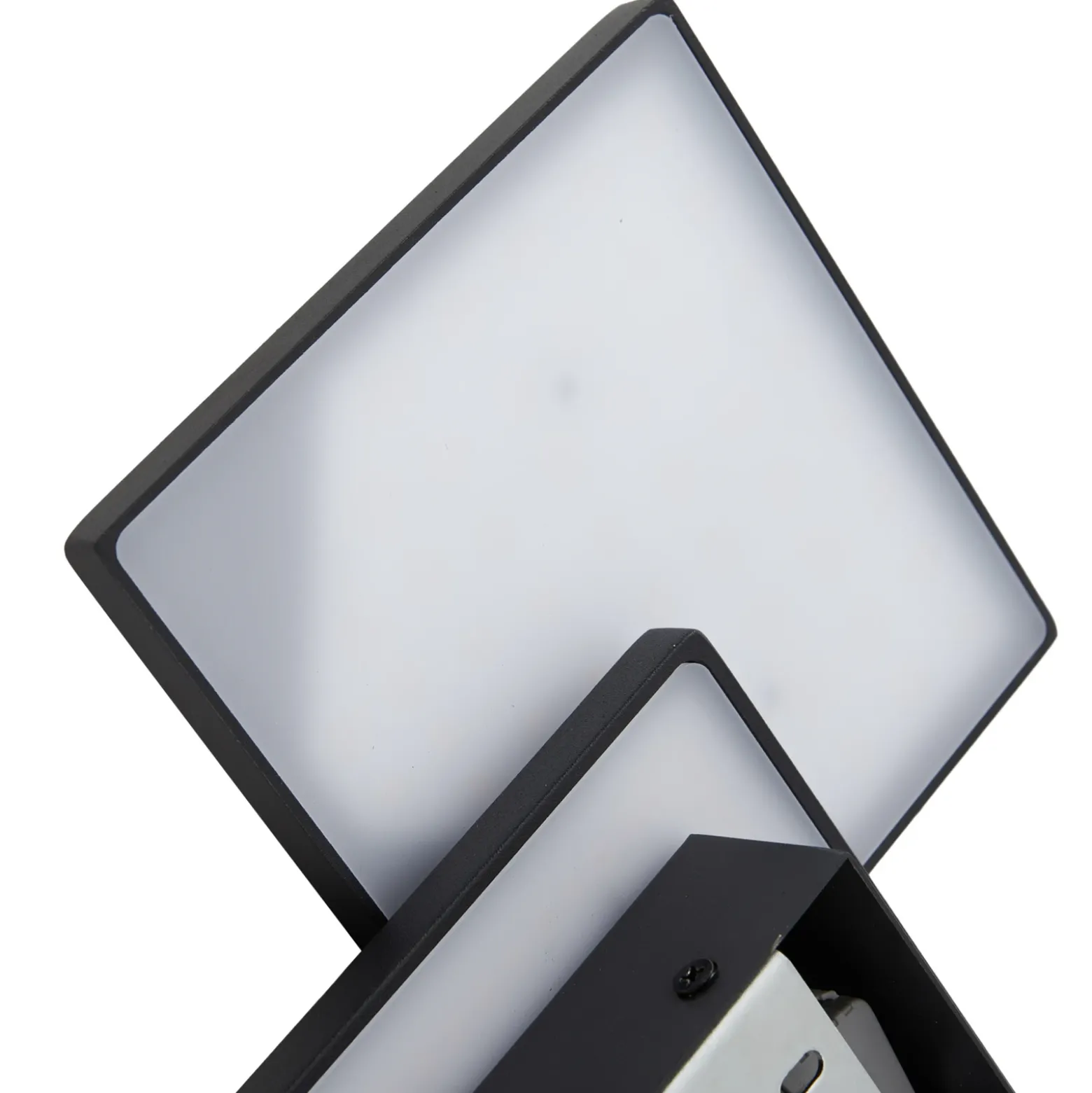 Lucande Aplique de pared LED Elrik, negro, 27 cm de altura, metal