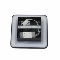 Lucande Aplique de pared LED Elrik, negro, 22 cm de altura, metal