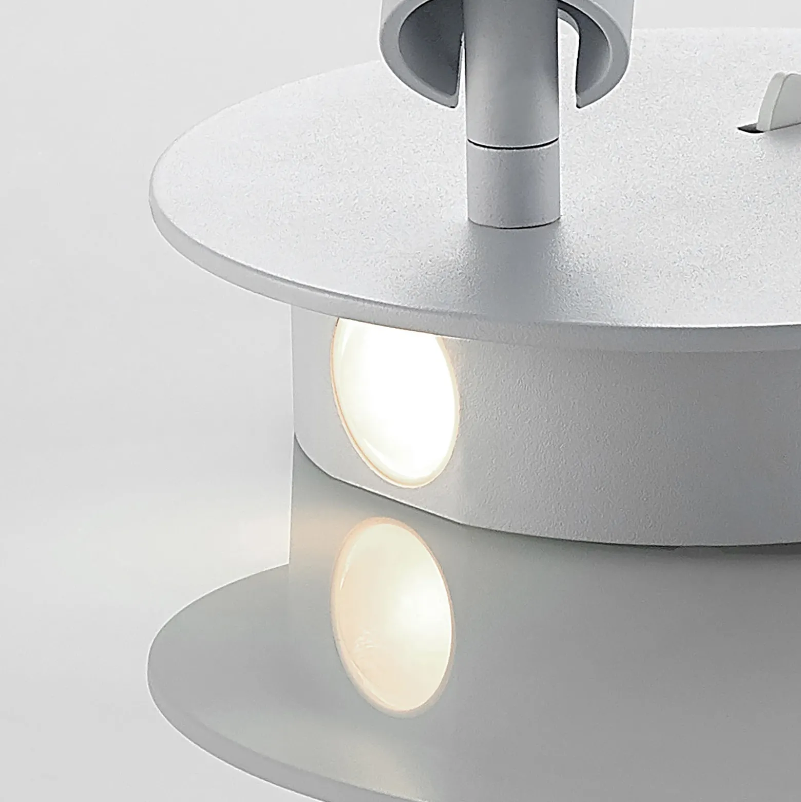 Lucande aplique de pared LED Magya, blanco, 2 luces. redondo