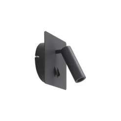 Lucande aplique de pared LED Magya, negro, 2 luces, angular