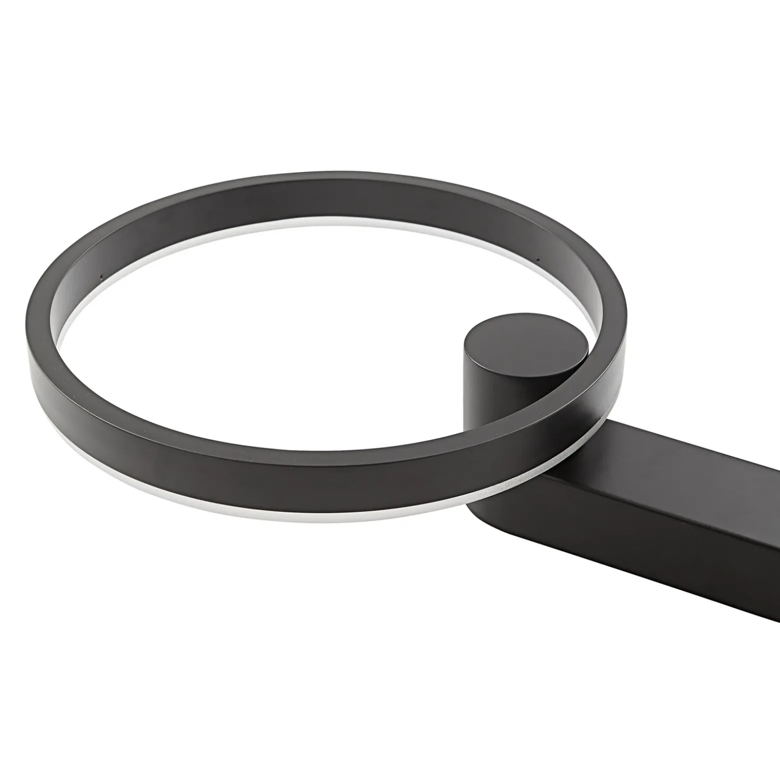 Lucande Aplique de pared LED Yekta, indirecto, negro, atenuable
