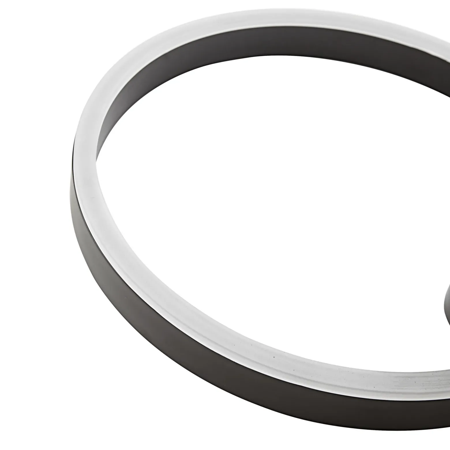 Lucande Aplique de pared LED Yekta, indirecto, negro, atenuable