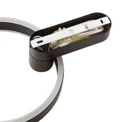 Lucande Aplique de pared LED Yekta, directo, negro, atenuable