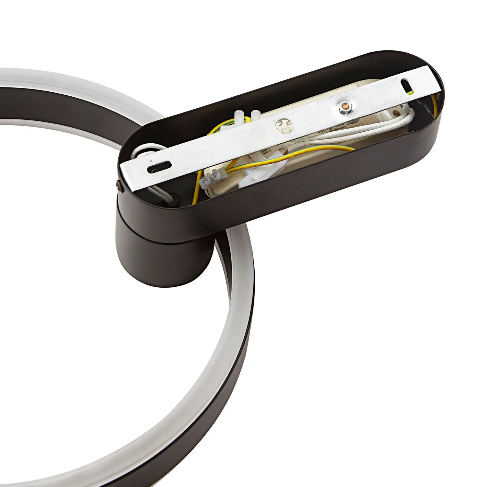 Lucande Aplique de pared LED Yekta, directo, negro, atenuable