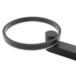 Lucande Aplique de pared LED Yekta, indirecto, negro, atenuable
