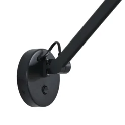 Lucande aplique de pared Silka, negro, metal, 9,5 cm de altura