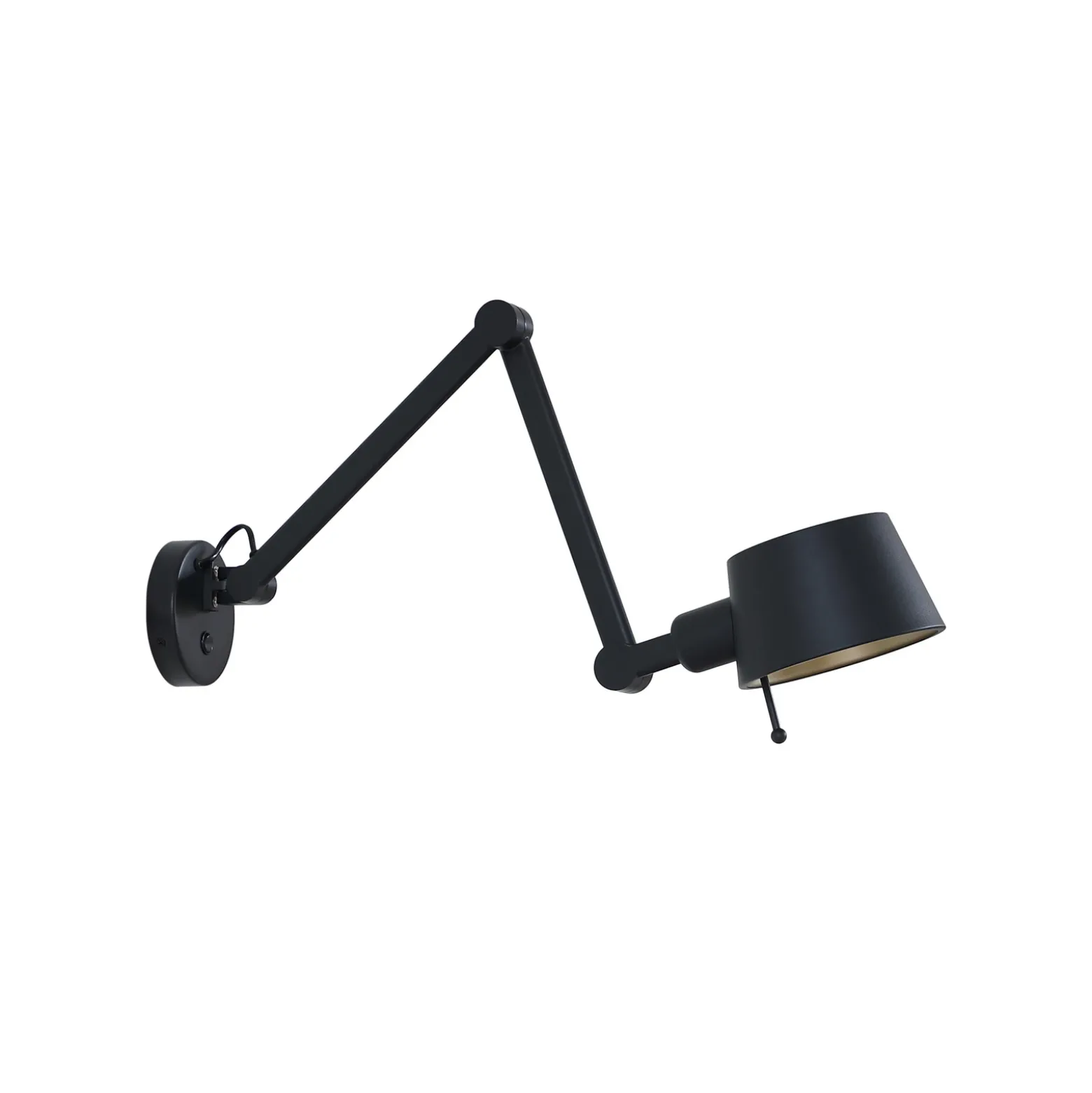 Lucande aplique de pared Silka, negro, metal, 9,5 cm de altura