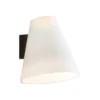 Lucande aplique de pared Timido, blanco/negro, cristal, 16,5 cm de altura