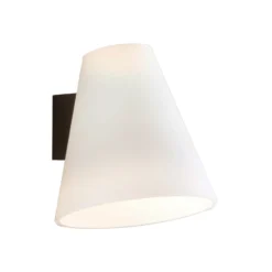 Lucande aplique de pared Timido, blanco/negro, cristal, 16,5 cm de altura