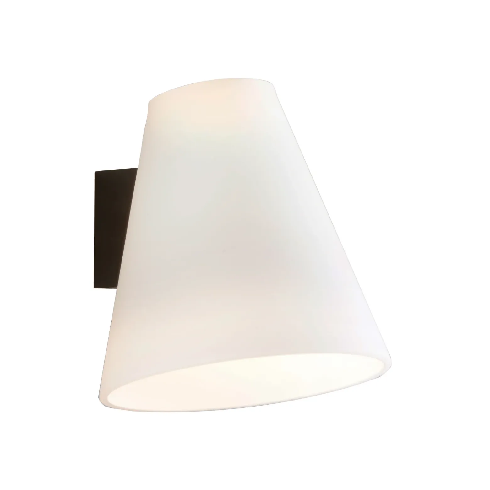 Lucande aplique de pared Timido, blanco/negro, cristal, 16,5 cm de altura
