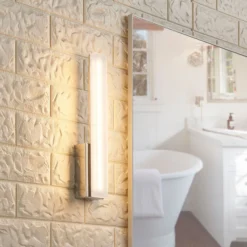 Lucande Aplique LED para baño Julie, 32 cm de altura, cromo, IP44
