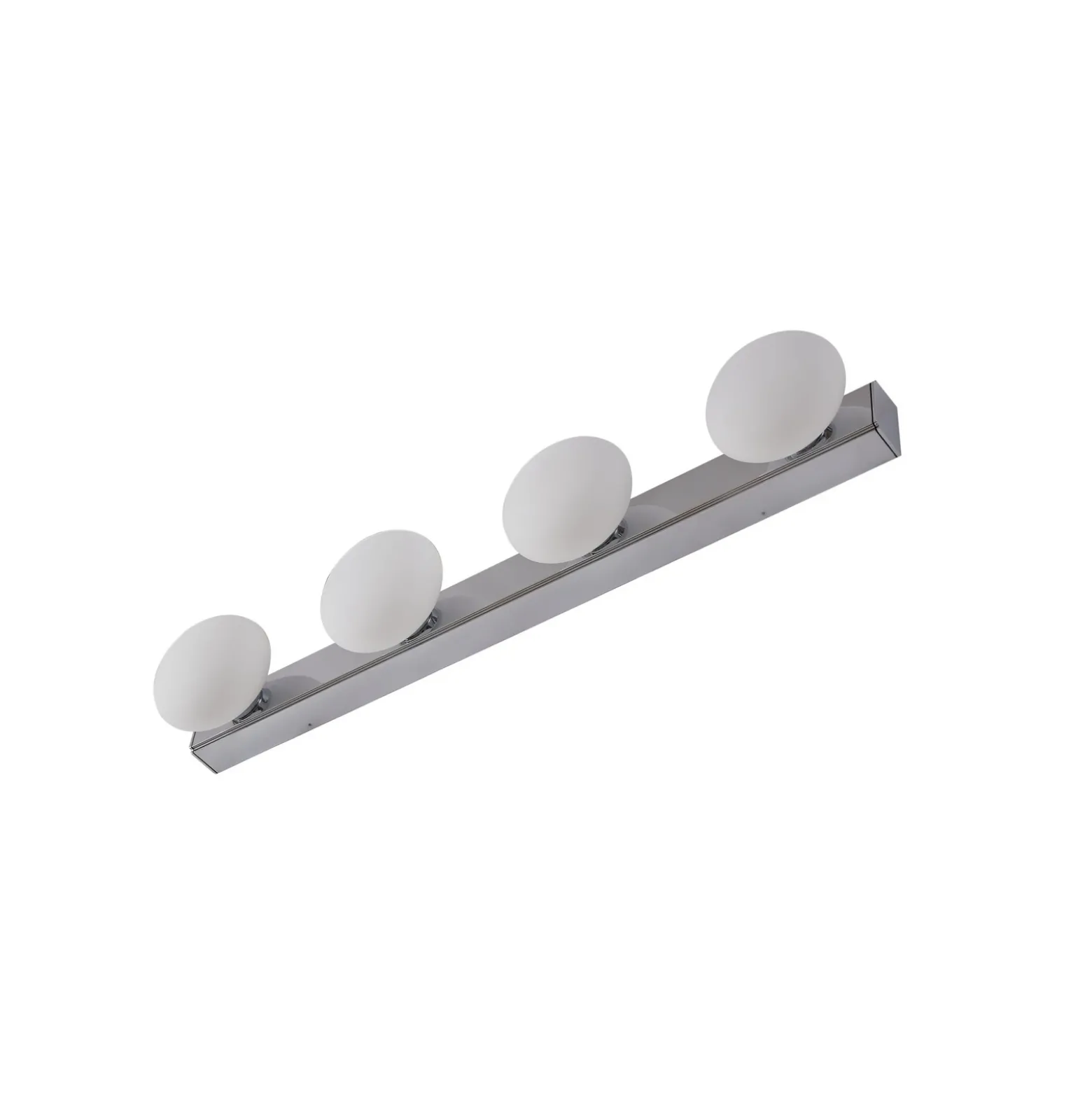 Lucande aplique LED para baño Myrra, cromo, cristal, 60 cm, IP44