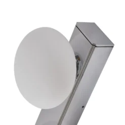 Lucande aplique LED para baño Myrra, cromo, cristal, 60 cm, IP44