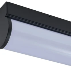Lucande aplique LED para baño Vilmara, negro, metal, IP44