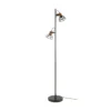 Lucande Arinthea lámpara de pie, 2 luces, negro, acero, E14