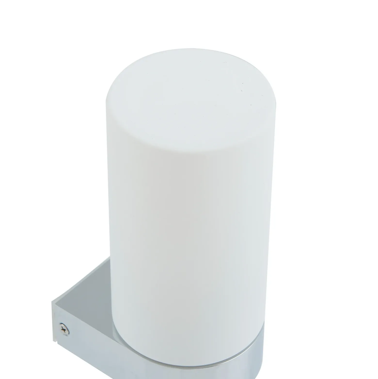 Lucande Basolo aplique para baño, cromo, altura 17,2 cm, cristal