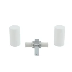 Lucande Basolo aplique para baño, cromo, altura 31,5cm, cristal, IP44