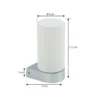 Lucande Basolo aplique para baño, cromo, altura 17,2 cm, cristal
