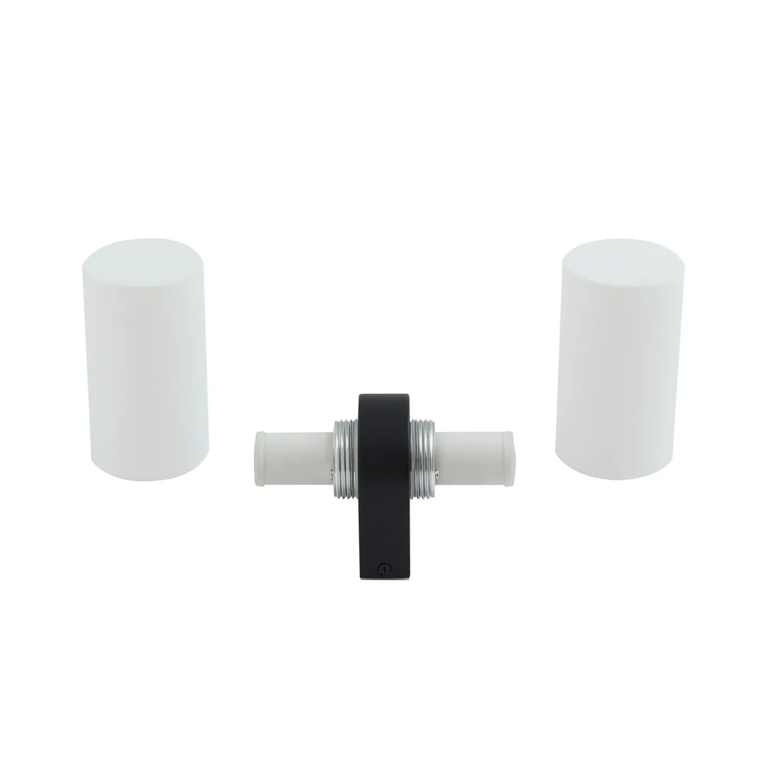 Lucande Basolo aplique para baño, negro, altura 31,5 cm, cristal