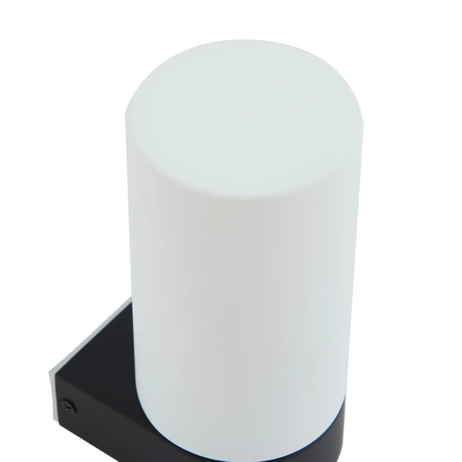 Lucande Basolo aplique para baño, negro, altura 17,2 cm, cristal