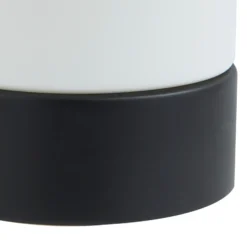 Lucande Basolo aplique para baño, negro, altura 17,2 cm, cristal