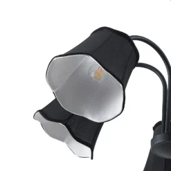 Lucande Binta lámpara colgante, 5 luces, negro