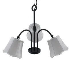 Lucande Binta lámpara colgante 3 luces, gris plata