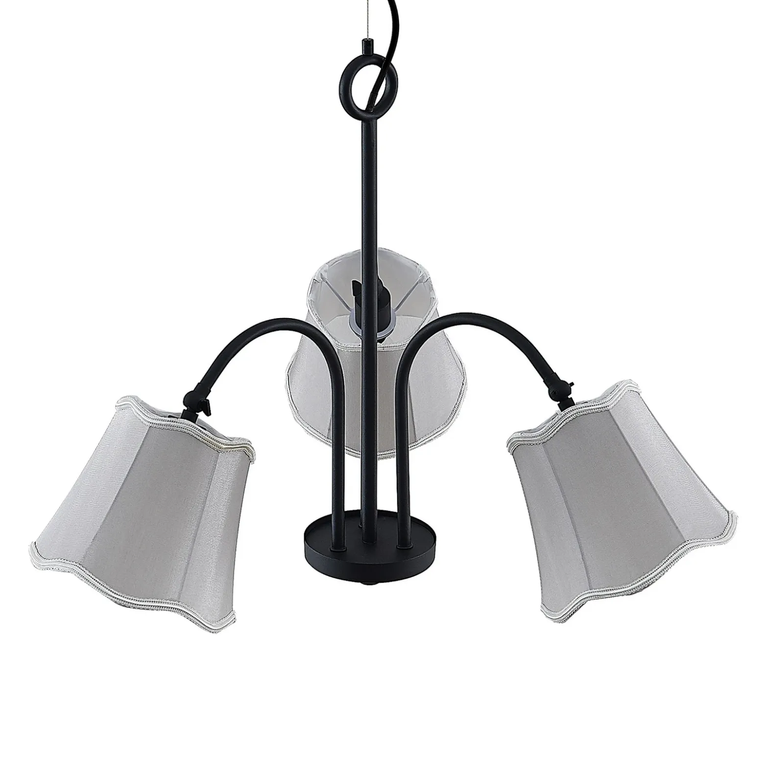 Lucande Binta lámpara colgante 3 luces, gris plata