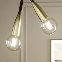 Lucande Carlea colgante 8 luces negro-latón