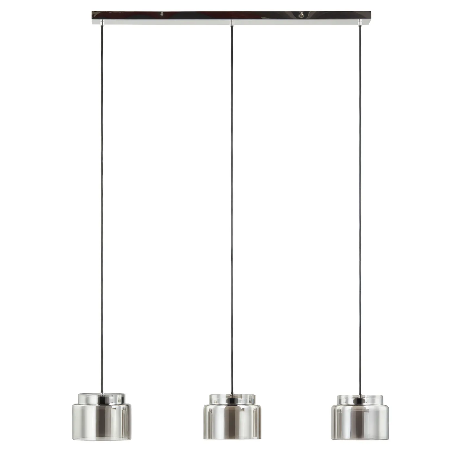 Lucande Diano lámpara colgante, gris humo, 3 luces