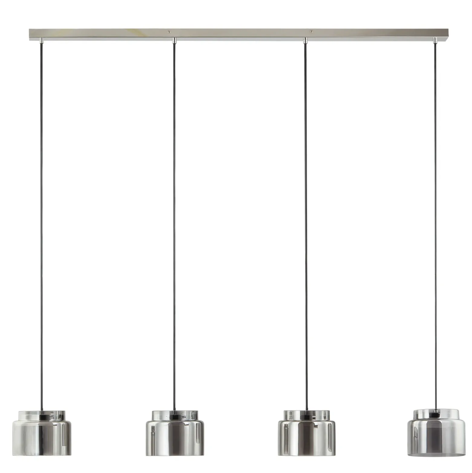 Lucande Diano lámpara colgante, gris humo, 4 luces