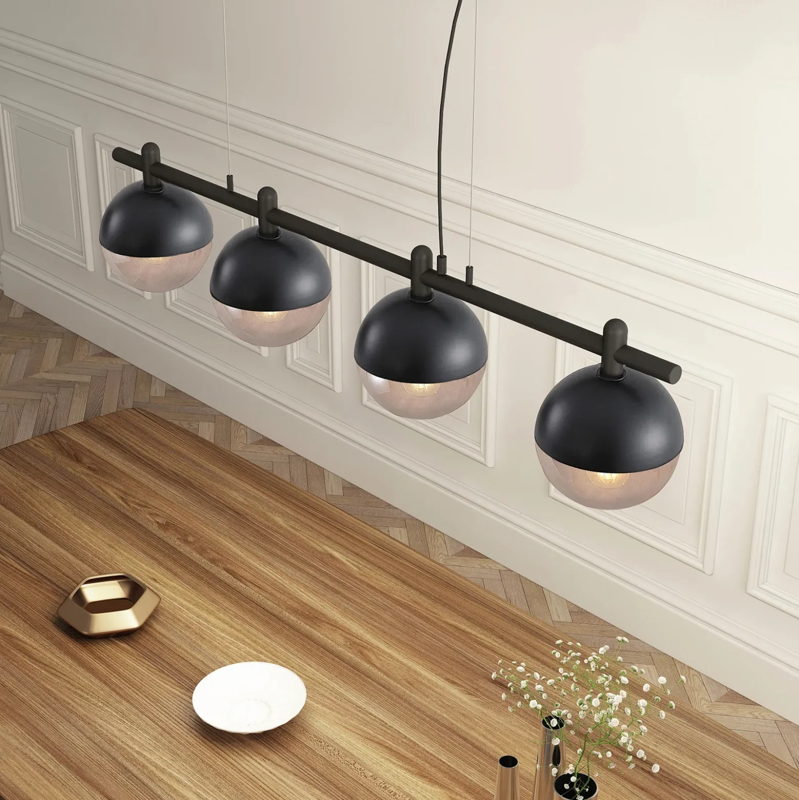 Lucande Dustian lámpara colgante, 4 luces