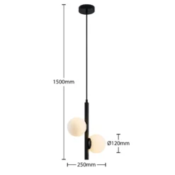 Lucande Emarin lámpara colgante globos de cristal 2 luces