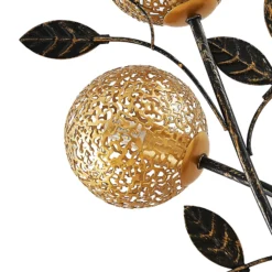 Lucande Evory lámpara de mesa, 48 cm, 2 luces, negro/oro, G9
