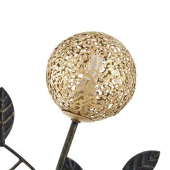 Lucande Evory lámpara de pie, 160 cm, 3 luces, negro/oro, G9