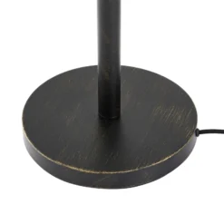 Lucande Evory lámpara de pie, 160 cm, 3 luces, negro/oro, G9
