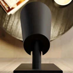 Lucande foco Angelina, negro/oro, metal, 1 luz.